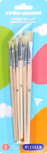 

Набор кистей Крок&Дилли №1, №3, №4, №6, №8, №10, 6 шт