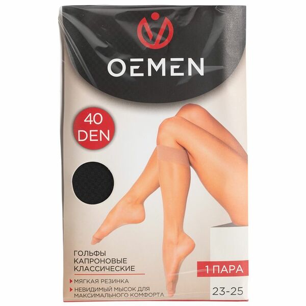Гольфы Oemen 40 Den черные размер 23-25 1 пара