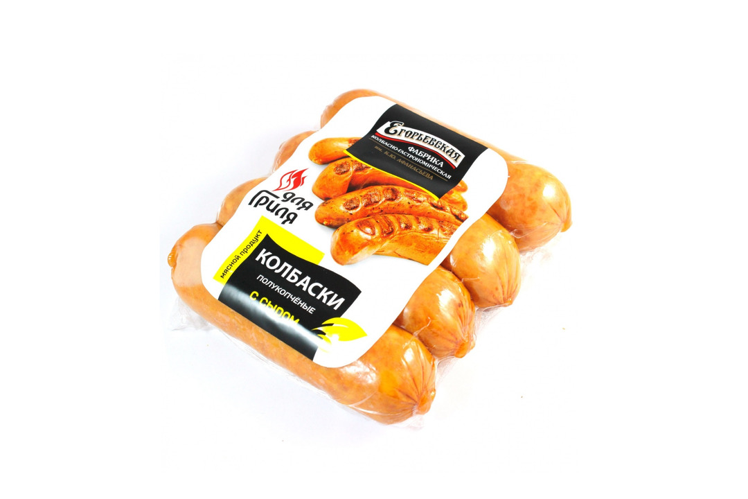 

Колбаски Егорьевская КГФ для гриля с сыром полукопчёные категория В 320 г