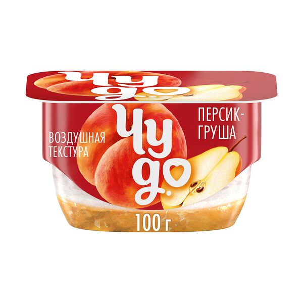 Творог взбитый Чудо Груша-Персик 4.2% 100 г