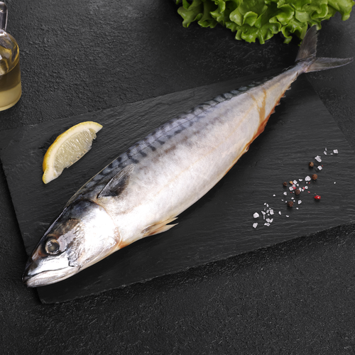 

Скумбрия Тихоокеанская ЛЕНТА FRESH непотрошеная с головой (из замороженного сырья), весовая