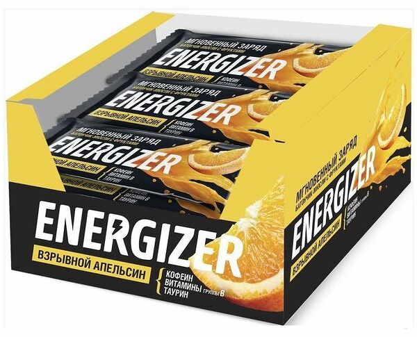Батончик-мюсли Energizer Взрывной апельсин 40г
