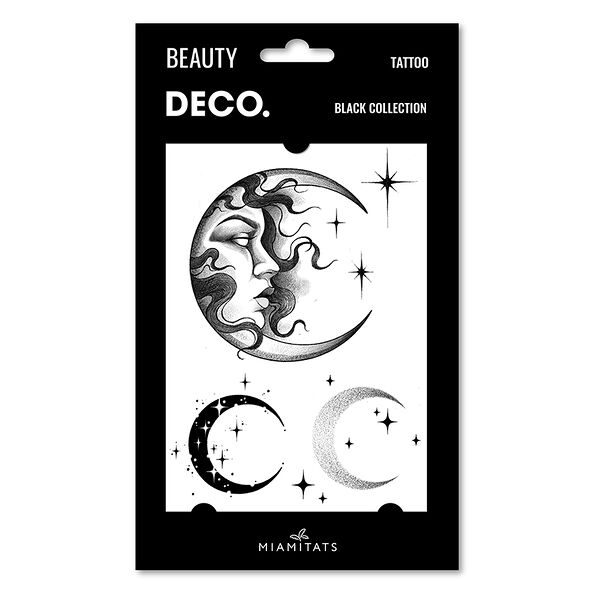 Татуировка для тела Deco Black Collection by Miami tattoos переводная (Moons)