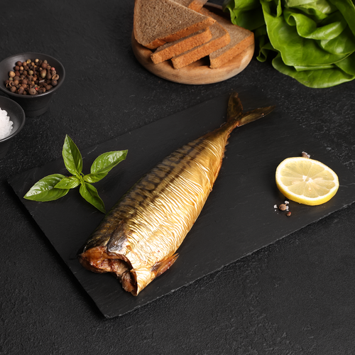 

Скумбрия горячего копчения Лента Fresh без головы, весовая