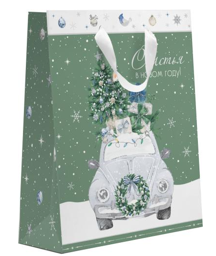 

Пакет подарочный Пакетико матовая ламинация LV Морозная сказка 31.5х25.5х11 см в ассортименте