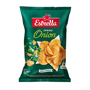 

Чипсы картофельные Estrella рифленые зеленый лук 130 г
