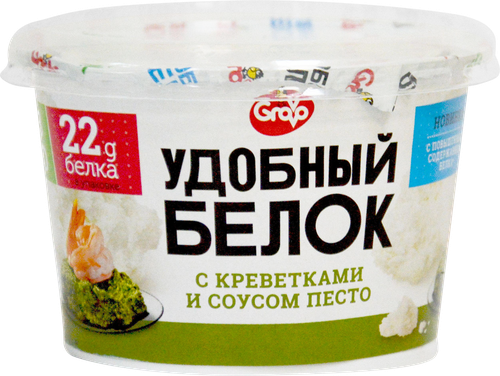 

Удобный белок Grovo с креветкой и соусом песто 120 г