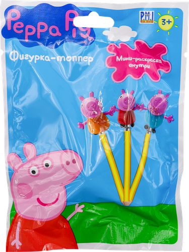 

Игрушка Peppa Pig фигурка-топпер 12 героев в ассортименте 1 шт
