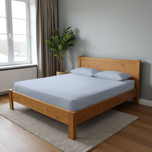 

Простыня на резинке HOMECLUB 160х200см/180х200см, голубая, бязь, хлопок