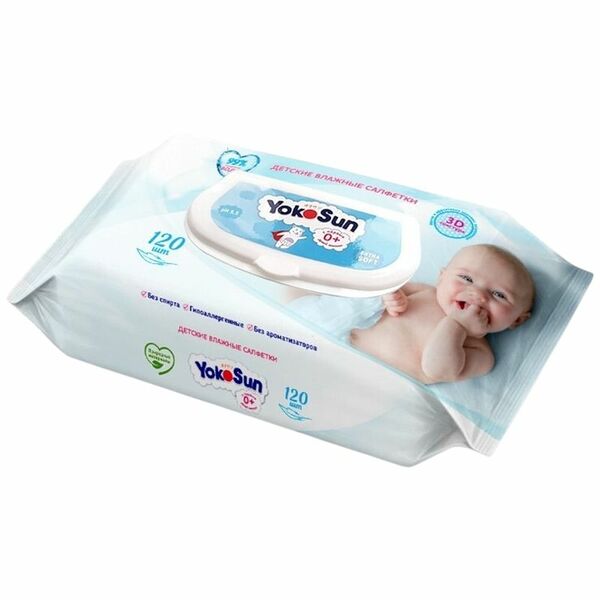 Салфетки влажные YokoSun детские 120 шт