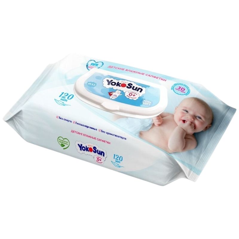 

Салфетки влажные YokoSun детские 120 шт