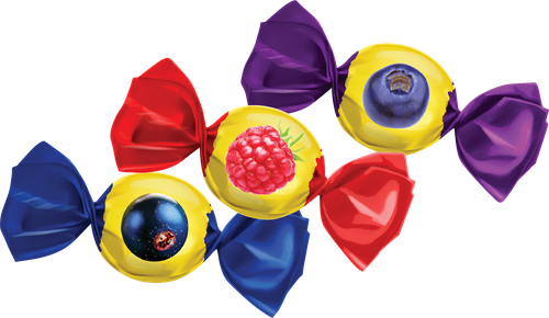 

Карамель Сибирская ягода с желейной начинкой малина смородина черника весовая