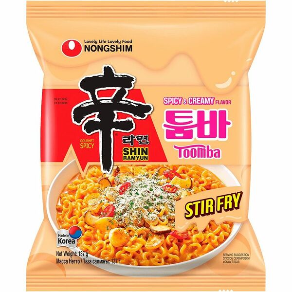 Лапша быстрого приготовления Nongshim Шин Рамен Toomba Острая сырно-сливочная 137 г