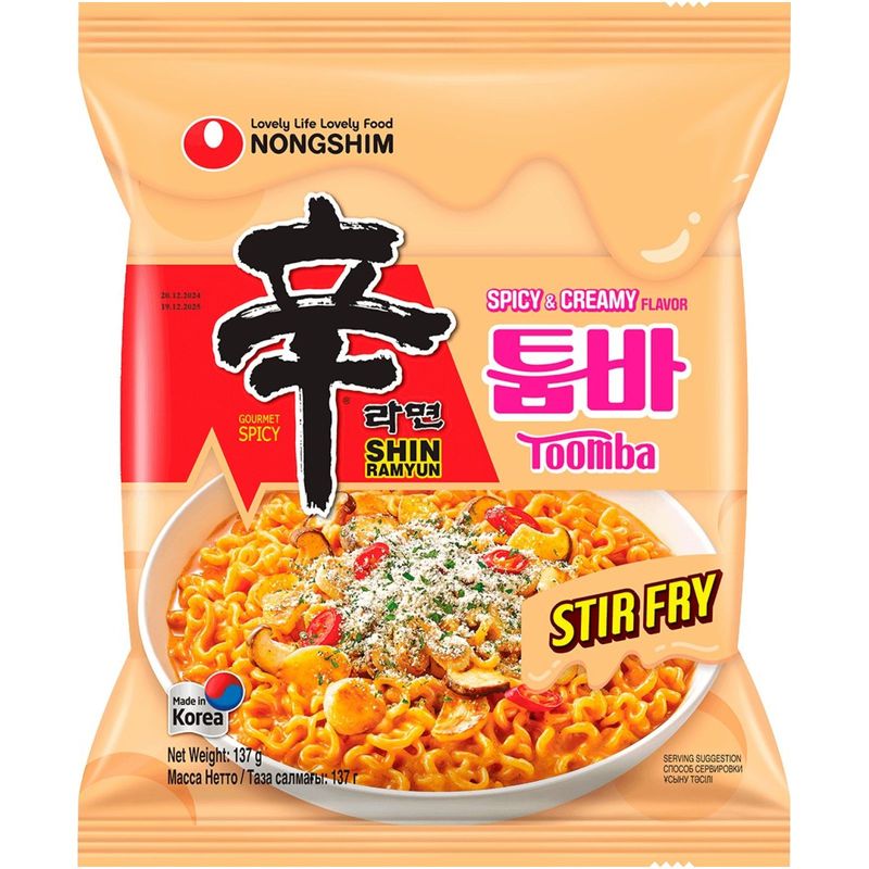 

Лапша быстрого приготовления Nongshim Шин Рамен Toomba Острая сырно-сливочная 137 г