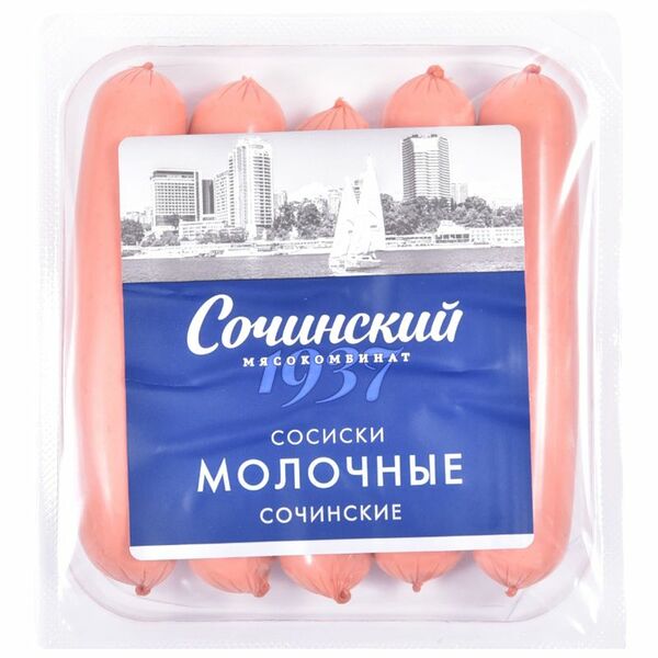 Сосиски Сочинский мясокомбинат Молочные Сочинские 290 г