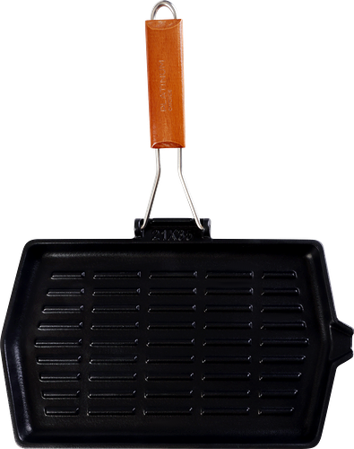 Сковорода-гриль Platinum choice 35х21 см съемная ручка чугун эмаль