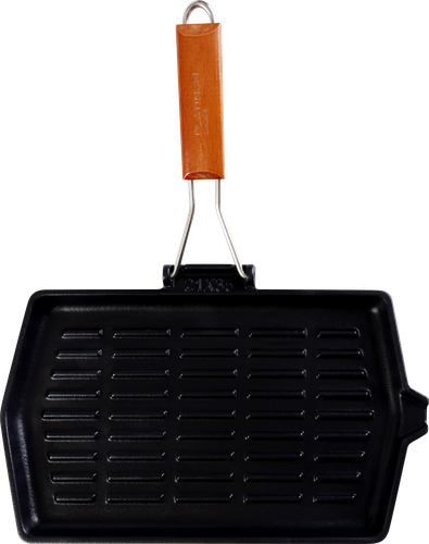 

Сковорода-гриль Platinum choice 35х21 см съемная ручка чугун эмаль