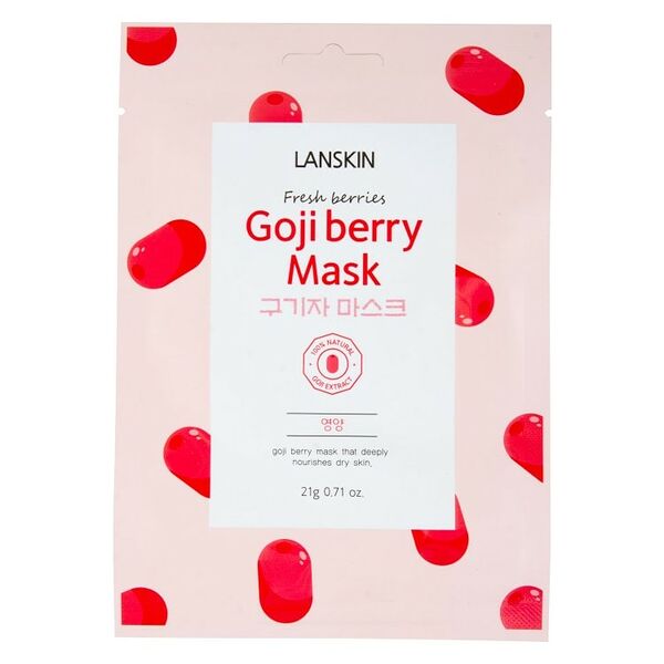 Маска для лица LanSkin тканевая Fresh berries с ягодами годжи 21 г