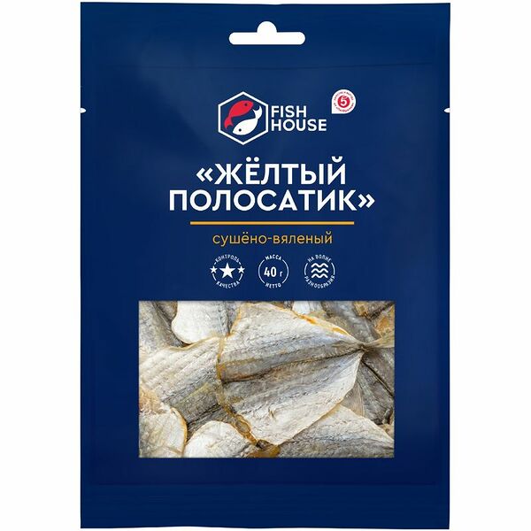 Полосатик Fish House желтый сушено-вяленый, 40 г