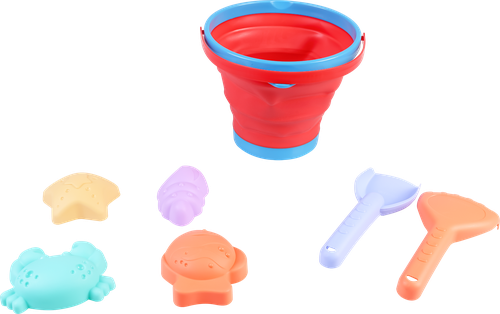 

Набор игровой Bigga для песка ведерко складное 22.5 см 7 предметов
