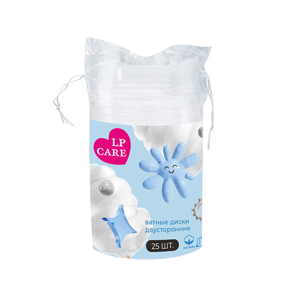 Диски ватные Lp Care двусторонние из хлопка 25 шт