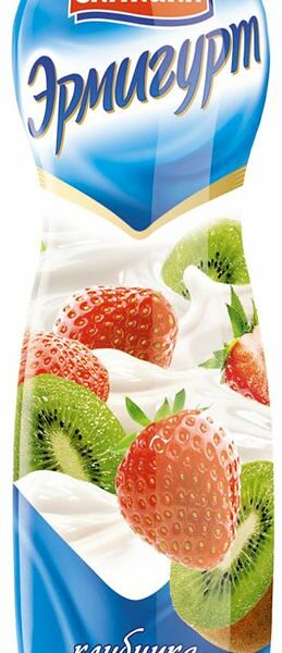 Йогурт питьевой Эрмигурт киви и клубника 1.2% 290 г
