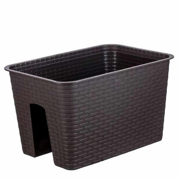 Кашпо на перила Idea Ротанг цвет: коричневый