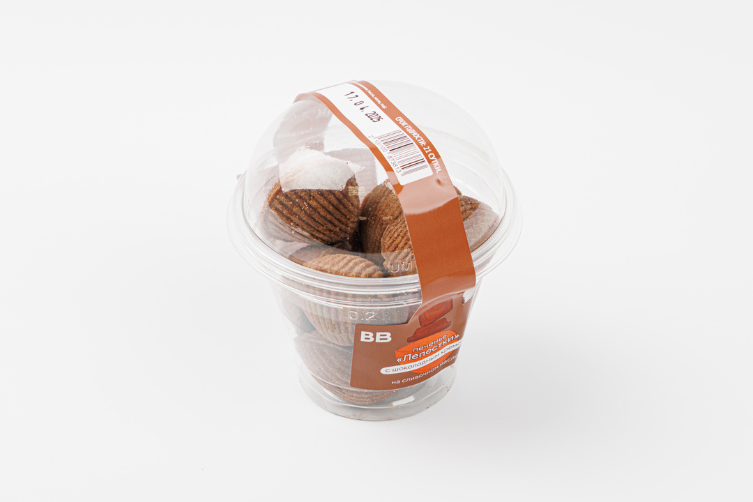 

Печенье ВкусВилл Лепестки с шоколадным кремом 125 г