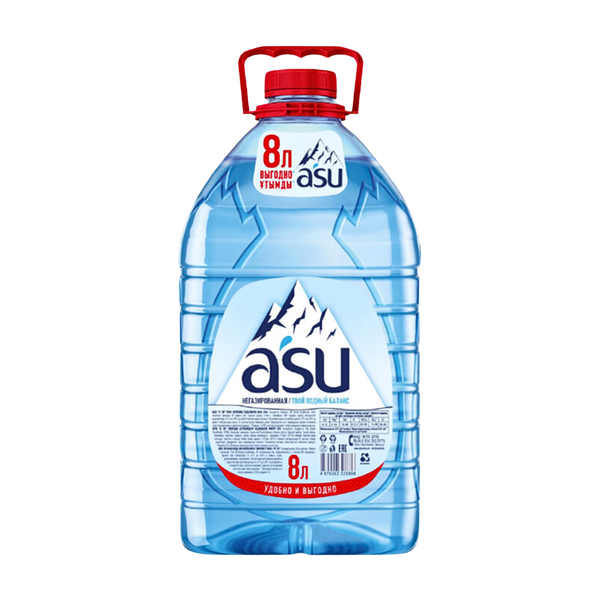 Вода A'su питьевая негазированная 8 л