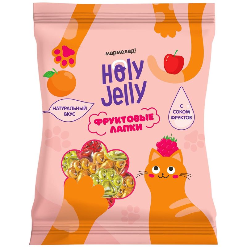 

Мармелад жевательный Holy Jelly Фруктовые лапки 65 г