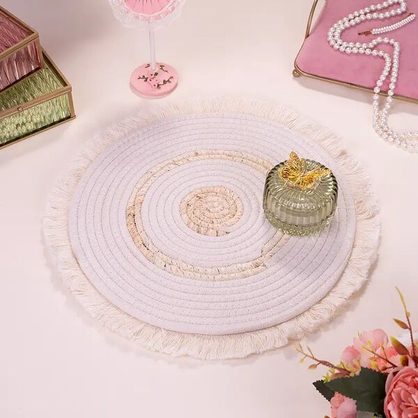 Плетёная декоративная подставка, 38 см, в ассортименте