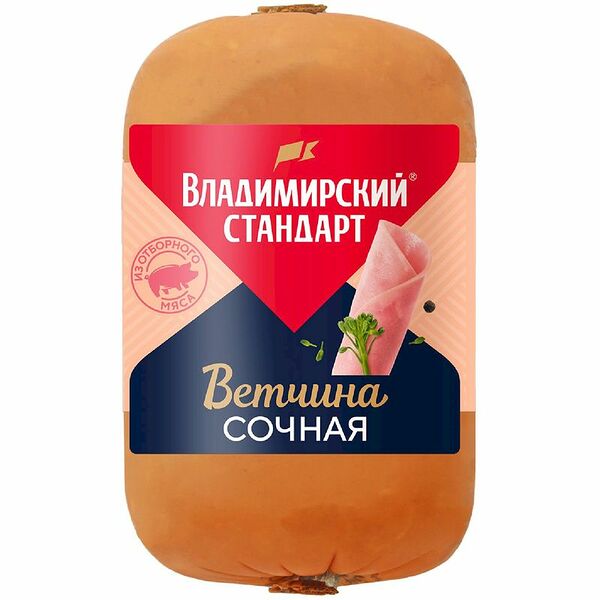 Ветчина варёная Владимирский стандарт Сочная 400г
