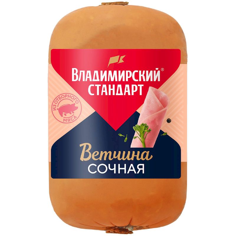 

Ветчина варёная Владимирский стандарт Сочная 400г