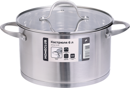 

Кастрюля Homeclub Городская 6 л 24 х 14 см арт. UR-03