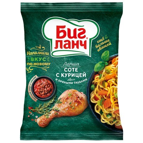 

Лапша быстрого приготовления Биг Ланч соте с курицей 75 г
