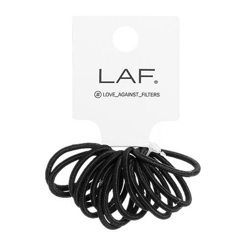 Резинки для волос Laf тонкие черные 20 шт