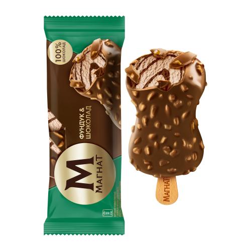

Мороженое сливочное Магнат в молочном шоколаде Фундук, шоколад 70 г