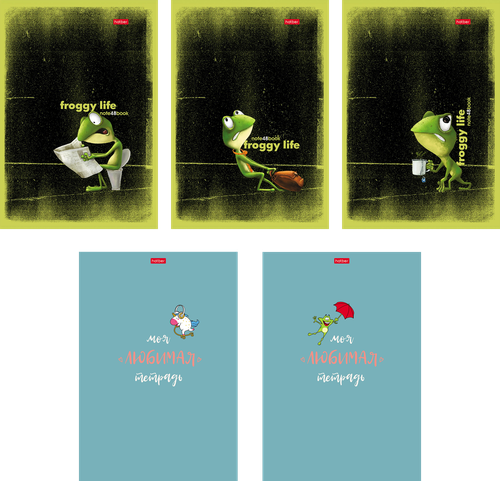 

Тетрадь Hatber А4 клетка на скобе Лягух Кир 48 л, 1 шт в ассортименте