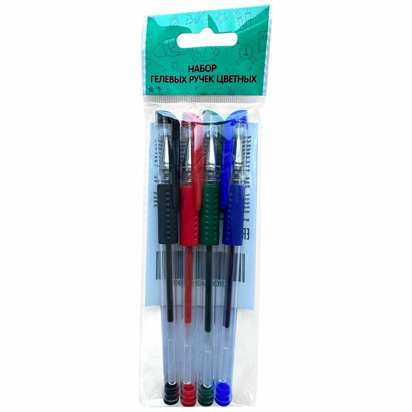 Набор гелевых ручек цветных 4 шт