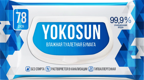 

Туалетная бумага влажная YokoSun для взрослых 78 шт.