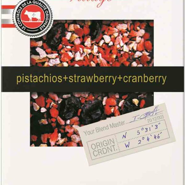 Шоколад горький Bucheron Village с клюквой-клубникой-фисташкой 85 г