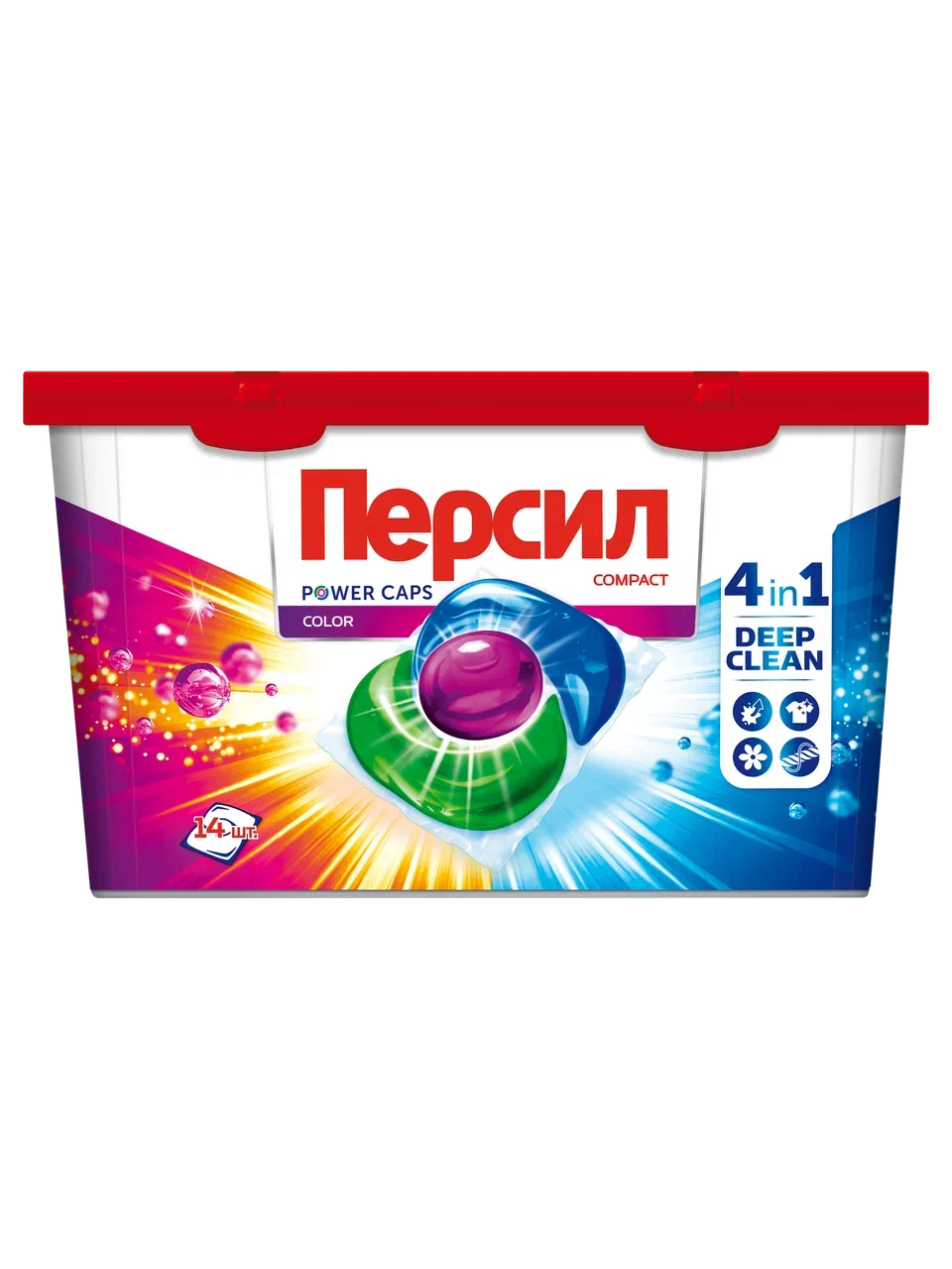 

Капсулы для стирки Персил Power Caps 4 in 1 Color 14 шт.