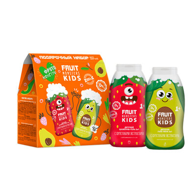 Подарочный набор Fruit Monsters Лесные Ягоды + Авокадо 250 мл + 250 мл