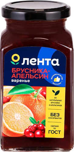 Варенье ЛЕНТА брусника-апельсин