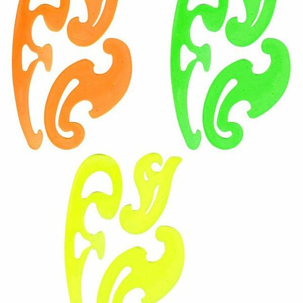 Набор лекал Стамм пластиковый, 3 шт в ассортименте