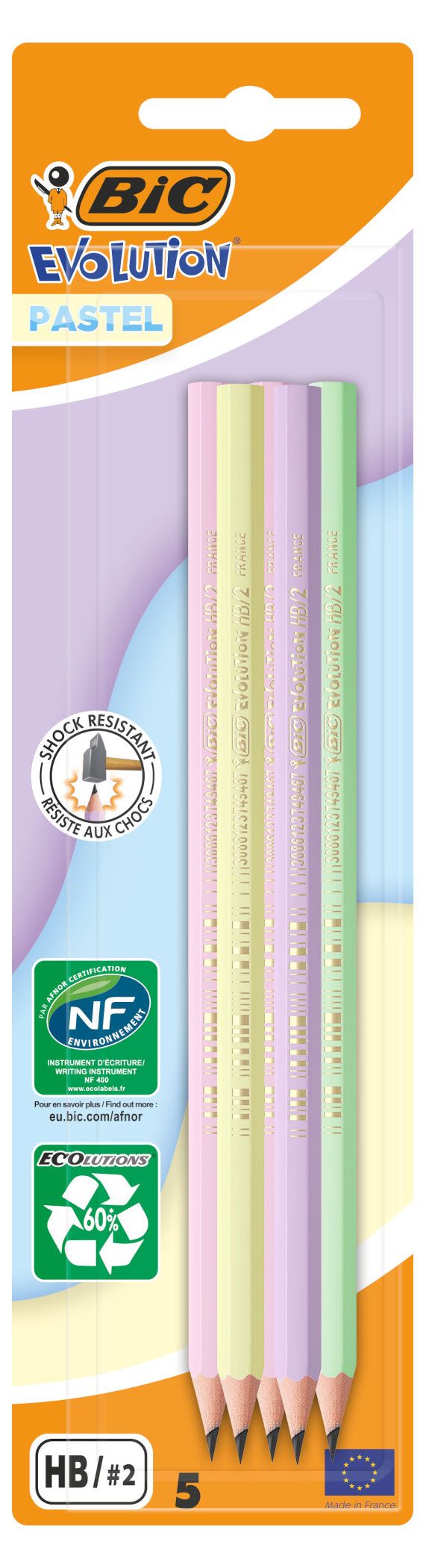 

Набор карандашей Bic Evolution Pastel 5 шт