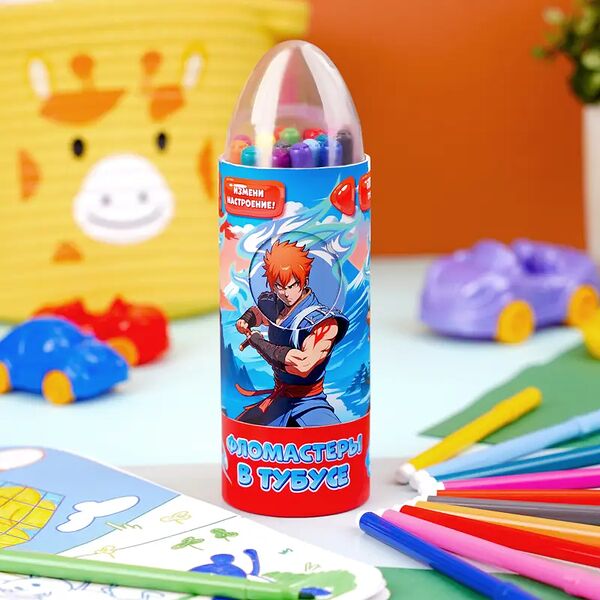 Фломастеры в тубусе, Kid's Fantasy, 18 шт., в ассортименте