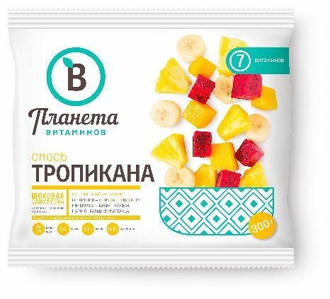 Смесь из фруктов Планета Витаминов Тропикана замороженная 300 г