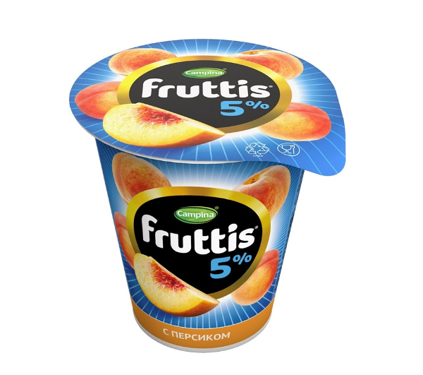 Продукт йогуртный Fruttis Сливочное лакомство с персиком 5% 290 г