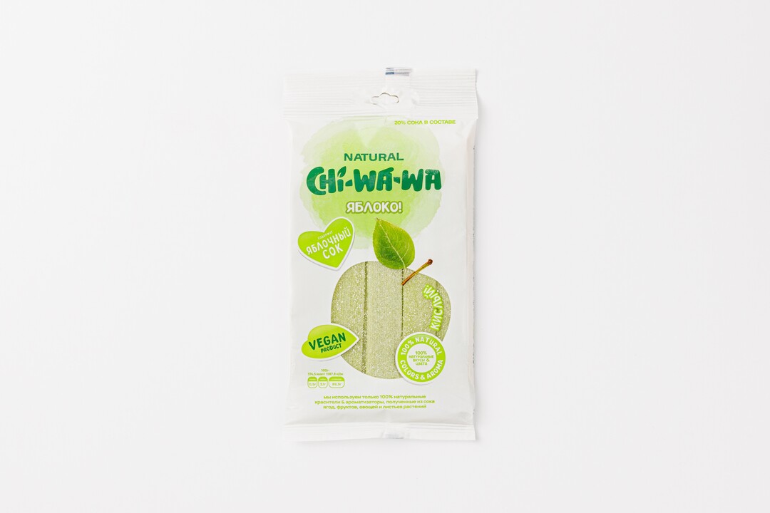 

Мармелад Chi-Wa-Wa Natural экструдированный кислый яблоко 130 г